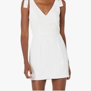 Amanda Uprichard White V-Neck Sheath Mini Dress